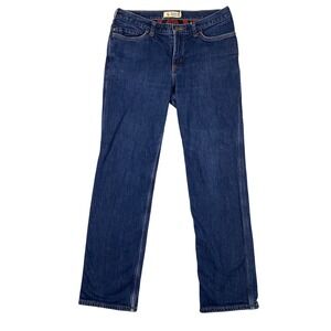 Carhartt‎ Womens 10 Regular Flannel Lined Jeans Original Fit Straight Leg Blue